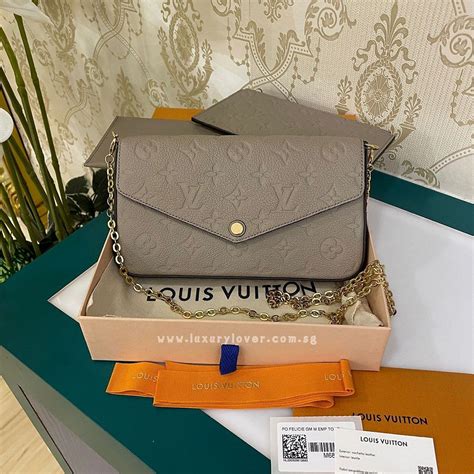 louis vuitton felicie pochette tourterelle|louis vuitton monogram monchette.